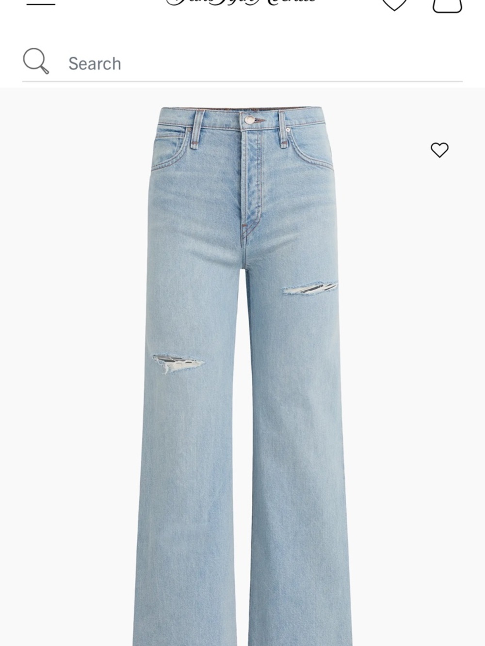 Hudson Jeans (Rosie) Pale Blue High-Rise Straight Leg Jeans Size 27 - Picture 8 of 14